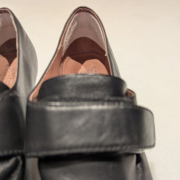 American Duchess Women's 11M Kensington 18th Century Leather Shoes Black - Picture 3 of 9